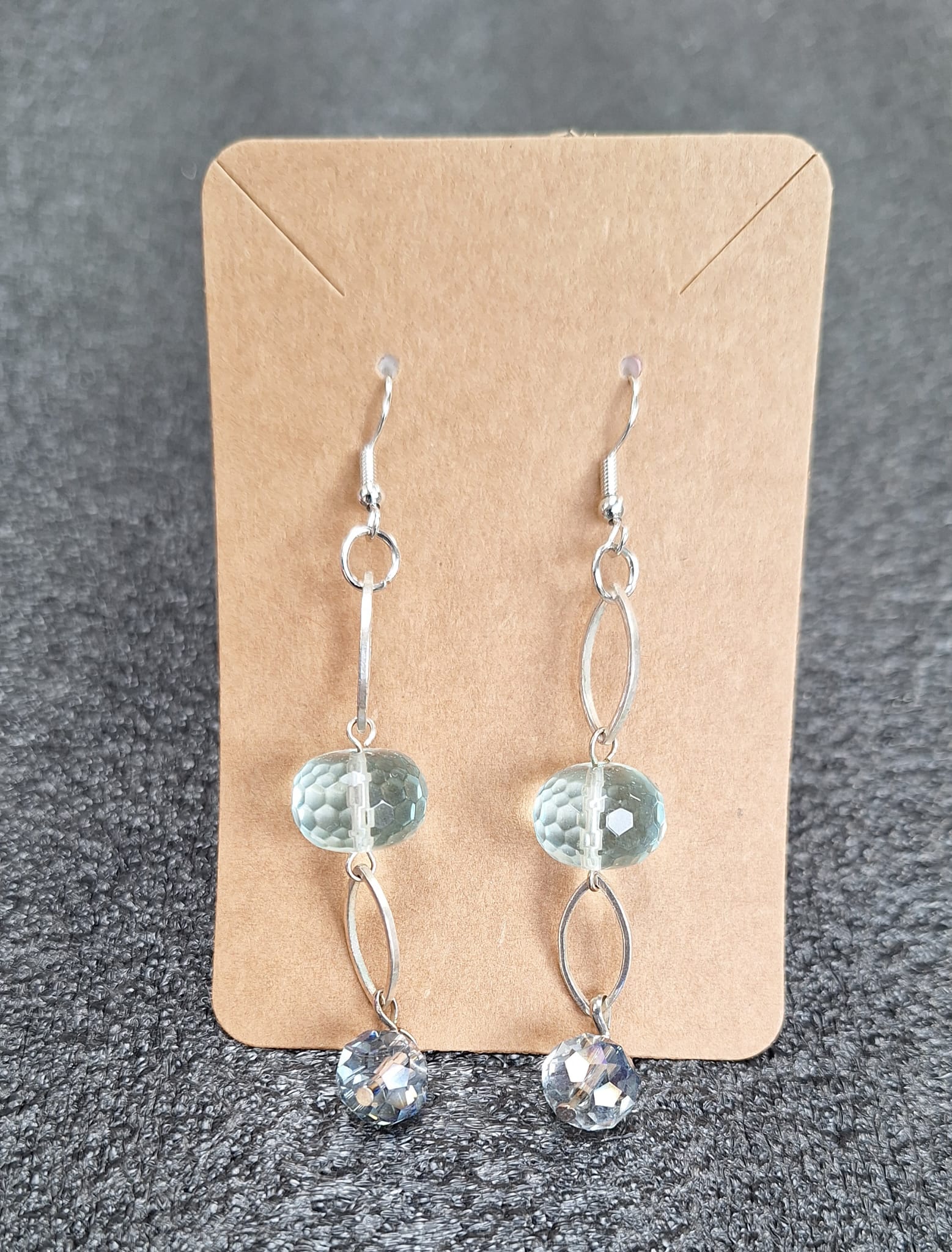 Blue Vintage Teardrop Dangle Earrings